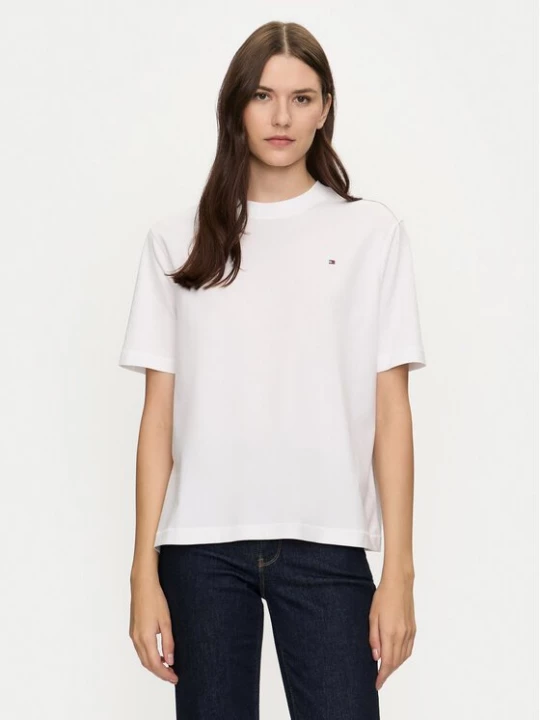 Obrázek produktu Tommy Hilfiger T-Shirt Modern Flag WW0WW43597 Bílá Relaxed Fit