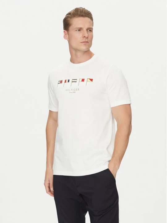 Obrázek produktu Tommy Hilfiger T-Shirt Multi Flags MW0MW38616 Bílá Regular Fit