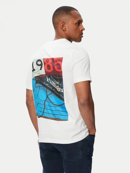 Obrázek produktu Tommy Hilfiger T-Shirt Nautical MW0MW44258 Bílá Regular Fit