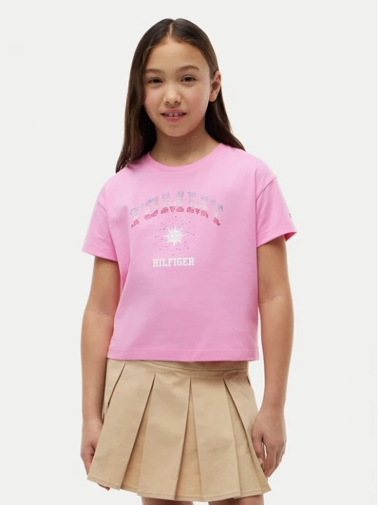 Obrázek produktu Tommy Hilfiger T-Shirt Sun Rhinestone KG0KG09458 Růžová Regular Fit