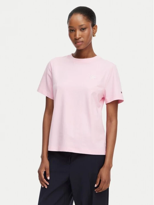 Obrázek produktu Tommy Hilfiger T-Shirt Th Script WW0WW49941 Světle růžová Regular Fit