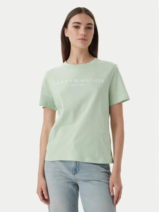 Obrázek produktu Tommy Hilfiger T-Shirt WW0WW40276 Zelená Regular Fit