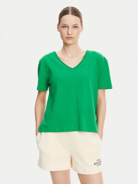 Obrázek produktu Tommy Hilfiger T-Shirt WW0WW43901 Zelená Relaxed Fit