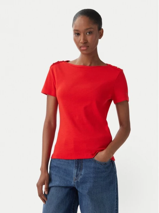 Obrázek produktu Tommy Hilfiger T-Shirt WW0WW49250 Červená Slim Fit