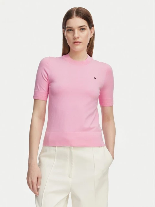 Obrázek produktu Tommy Hilfiger T-Shirt WW0WW49705 Světle růžová Slim Fit