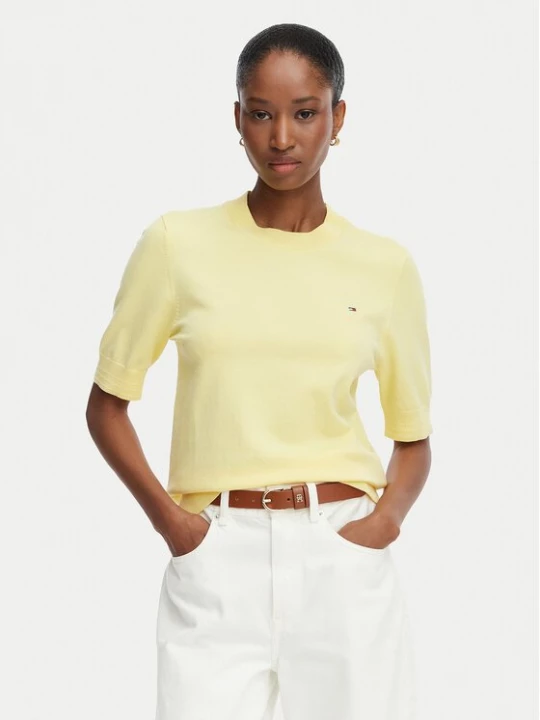 Obrázek produktu Tommy Hilfiger Svetr WW0WW49705 Světle žlutá Regular Fit