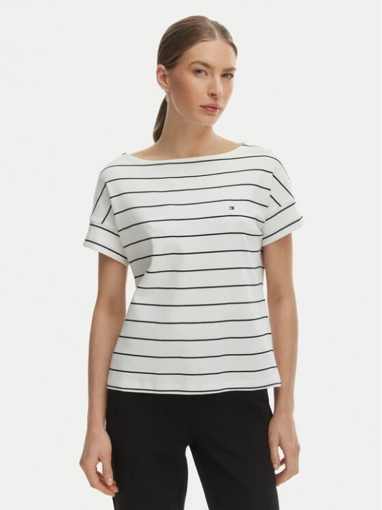 Obrázek produktu Tommy Hilfiger T-Shirt WW0WW49723 Écru Loose Fit Krémová