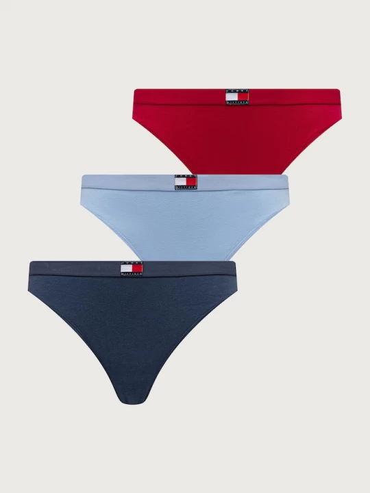 Obrázek produktu Tommy Hilfiger tanga dámské s bavlnou 3-pack modrá