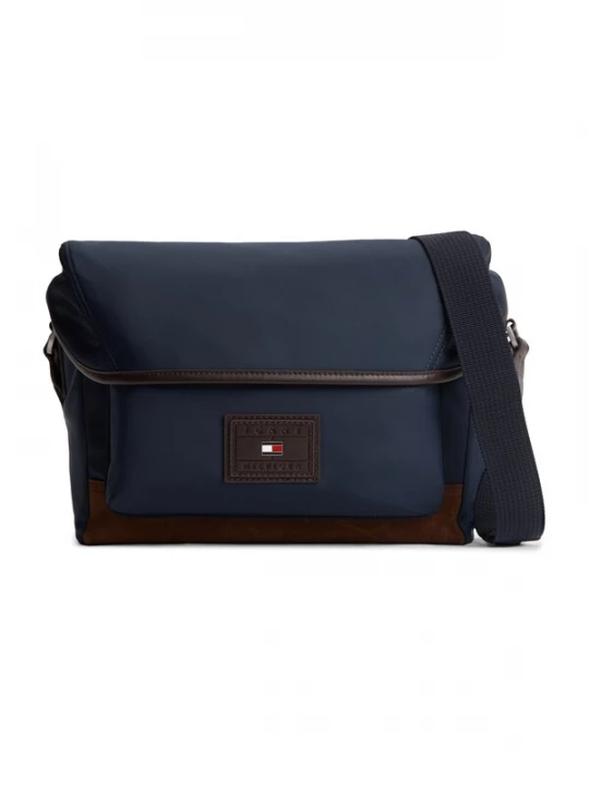 Obrázek produktu TOMMY HILFIGER Taška přes rameno 'Heritage Logo Patch' námořnická modř / tmavě hnědá