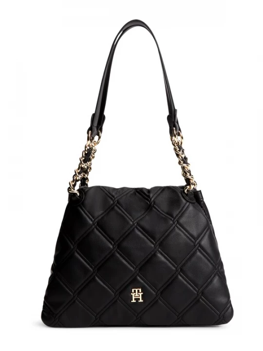 Obrázek produktu TOMMY HILFIGER Taška přes rameno 'TH Monogram Quilted Tote' černá