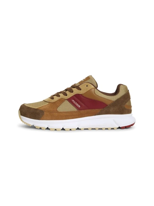 Obrázek produktu TOMMY HILFIGER Tenisky hnědá / umbra / khaki / vínově červená