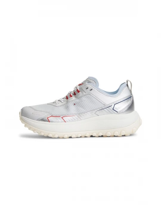 Obrázek produktu TOMMY HILFIGER Tenisky 'THE CANYON X' tmavě modrá / stříbrně šedá / červená třešeň / bílá