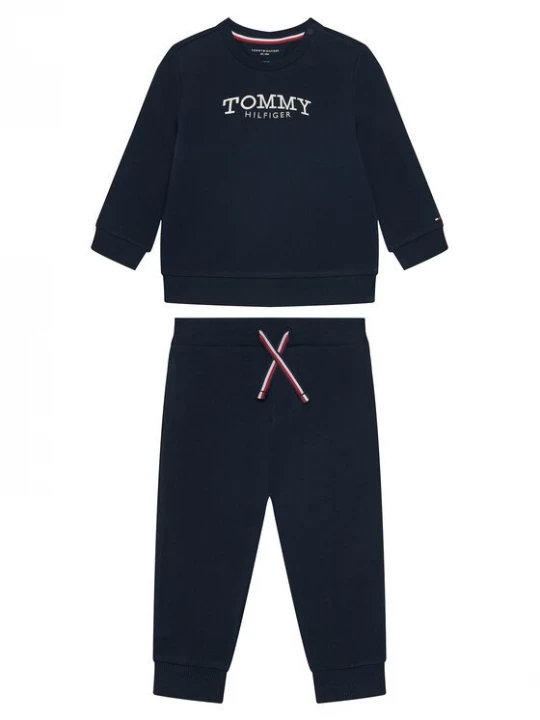 Obrázek produktu Tommy Hilfiger Tepláková souprava Monotype KN0KN02162 Modrá Wide Leg