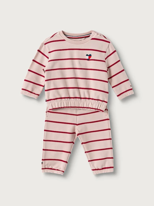 Obrázek produktu Tommy Hilfiger teplákový set dětský bavlněný s elastanem růžová