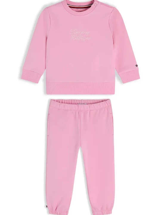 Obrázek produktu Tommy Hilfiger teplákový set kojenecký s bavlnou růžová