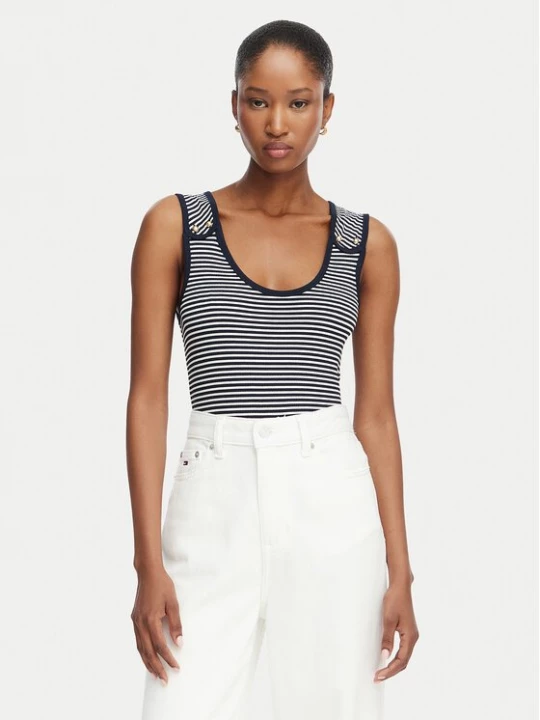 Obrázek produktu Tommy Hilfiger Top Gold Button WW0WW52112 Tmavomodrá Slim Fit