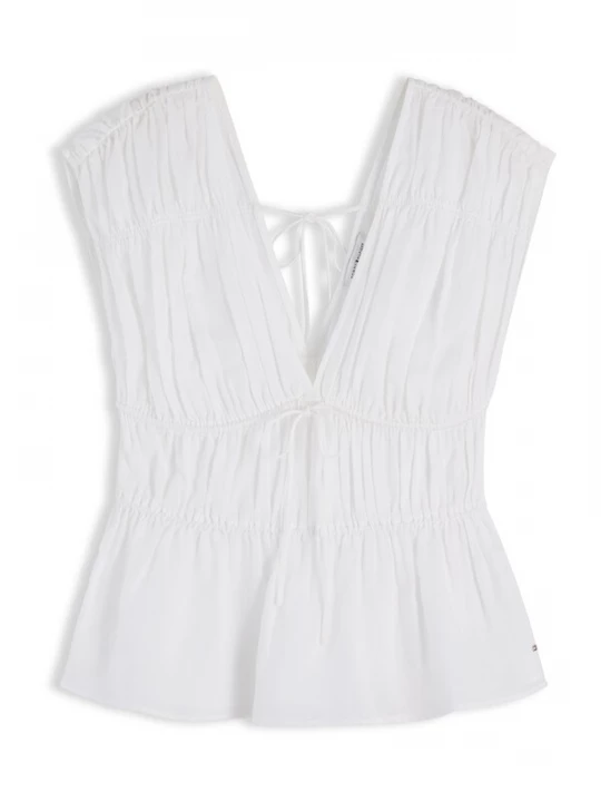 Obrázek produktu TOMMY HILFIGER Top 'Regular Fit Sleeveless Smock Blouse With' bílá