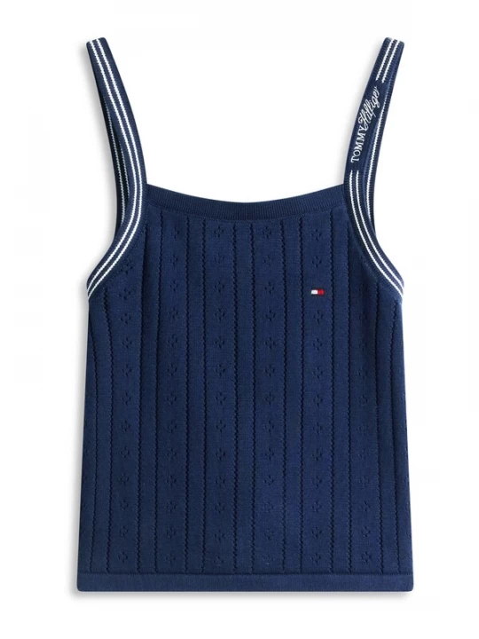 Obrázek produktu TOMMY HILFIGER Top tmavě modrá / bílá