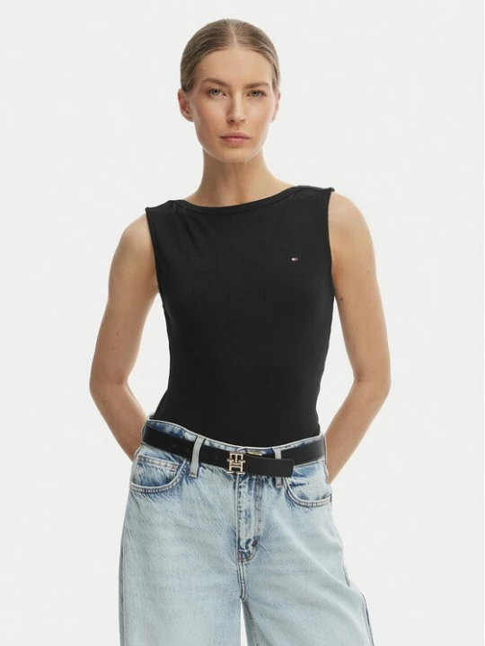 Obrázek produktu Tommy Hilfiger Top WW0WW47807 Černá Slim Fit