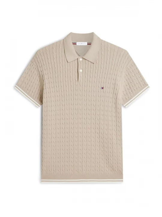 Obrázek produktu TOMMY HILFIGER Svetr 'Cable Short Sleeve' starobéžová