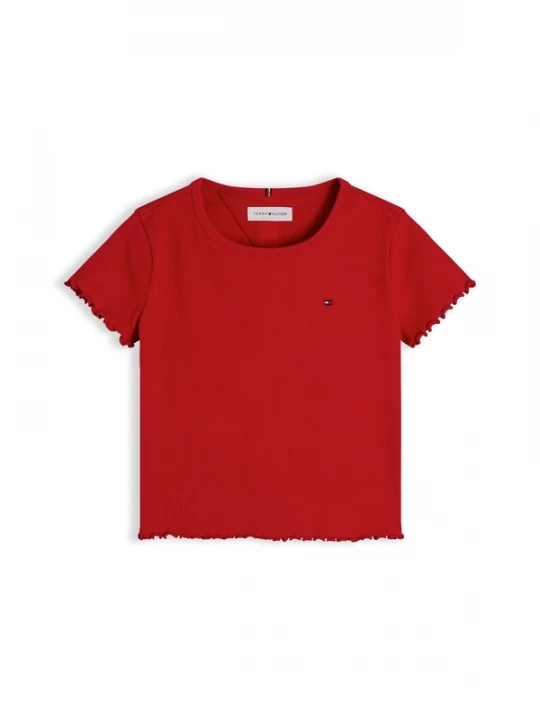 Obrázek produktu TOMMY HILFIGER Tričko 'Essential Extra Slim Short Sleeve' červená