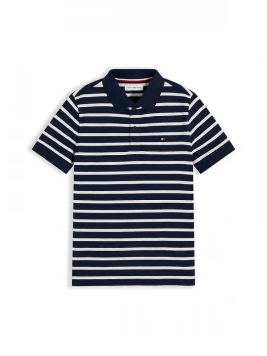 Obrázek produktu TOMMY HILFIGER Tričko 'Essential Regular Fit Flag Embroidery' tmavě modrá / bílá