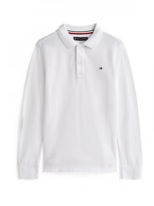 Obrázek produktu TOMMY HILFIGER Tričko 'Essential Regular Fit Long Sleeve' námořnická modř / červená / bílá