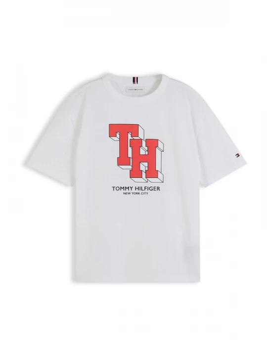 Obrázek produktu TOMMY HILFIGER Tričko krvavě červená / černá / bílá