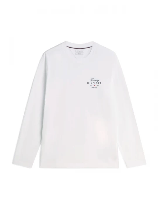 Obrázek produktu TOMMY HILFIGER Tričko 'Logo Long Sleeve' červená / černá / bílá