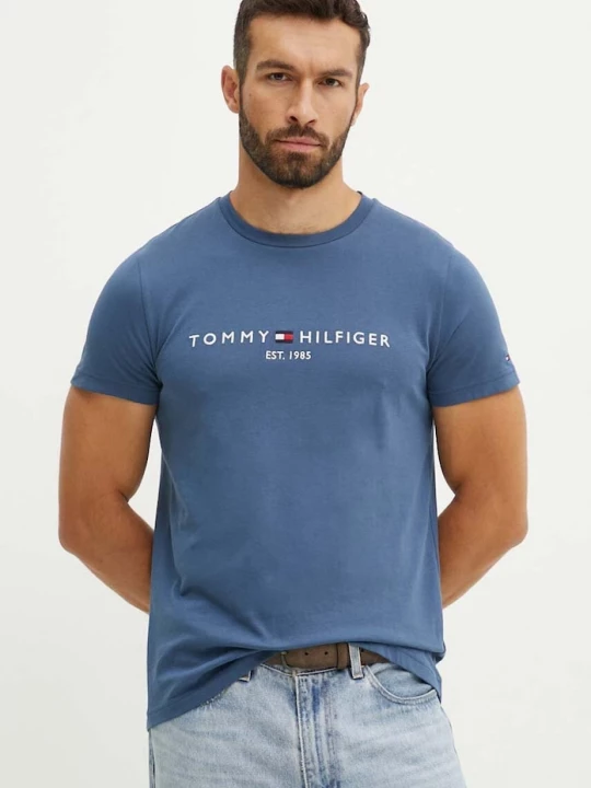 Obrázek produktu Tommy Hilfiger tričko pánské bavlněné modrá