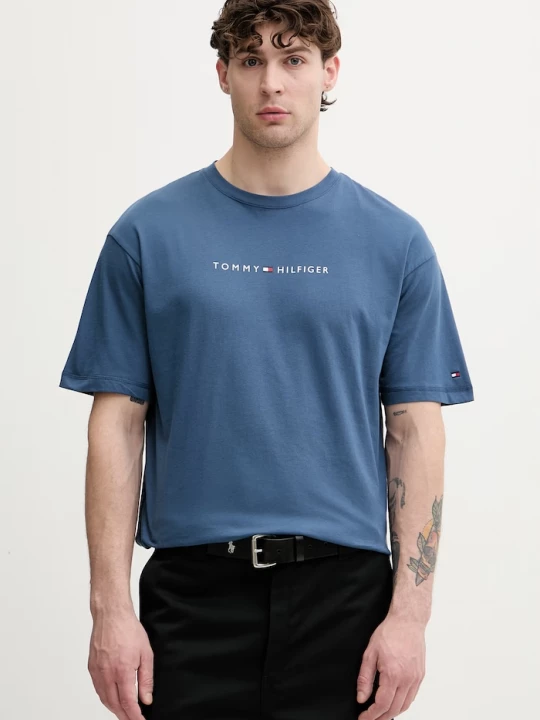 Obrázek produktu Tommy Hilfiger tričko pánské bavlněné námořnická modř