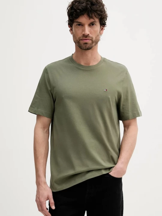 Obrázek produktu Tommy Hilfiger tričko pánské bavlněné zelená