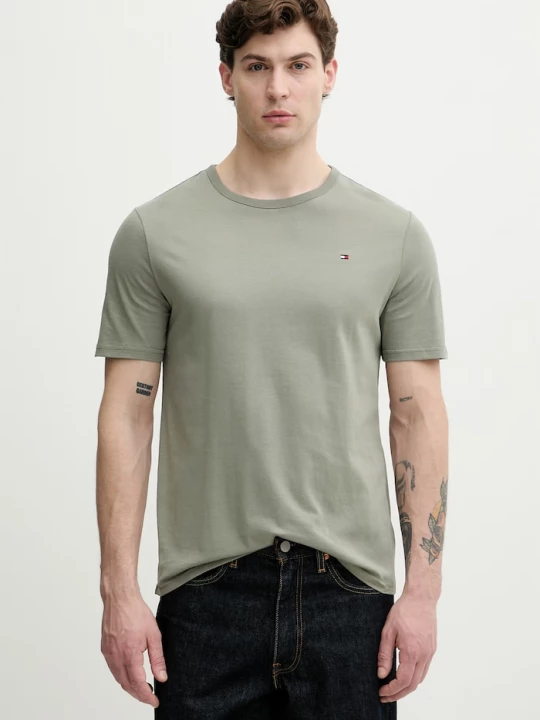 Obrázek produktu Tommy Hilfiger tričko pánské bavlněné zelená