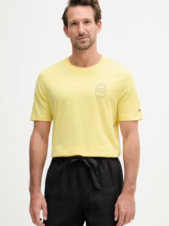 Obrázek produktu Tommy Hilfiger tričko pánské bavlněné žlutá