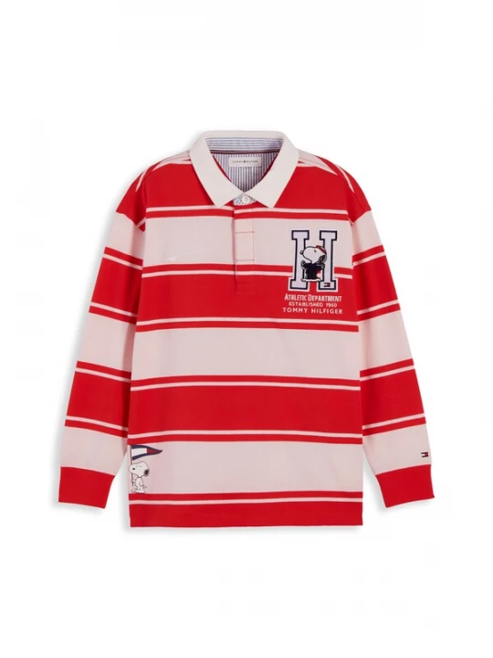 Obrázek produktu TOMMY HILFIGER Tričko 'PEANUTS' červená / pastelově červená / černá / offwhite