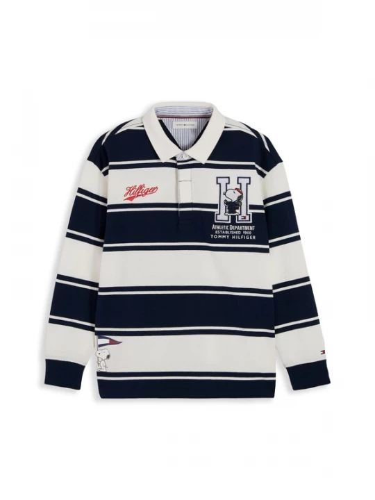 Obrázek produktu TOMMY HILFIGER Tričko 'PEANUTS' námořnická modř / červená třešeň / bílá