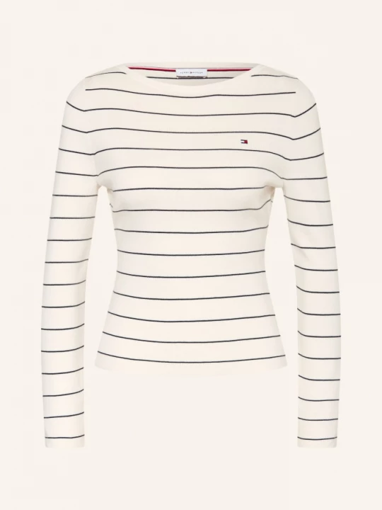 Obrázek produktu Tommy Hilfiger Tričko S Dlouhým Rukávem bílá / tmavě modrá