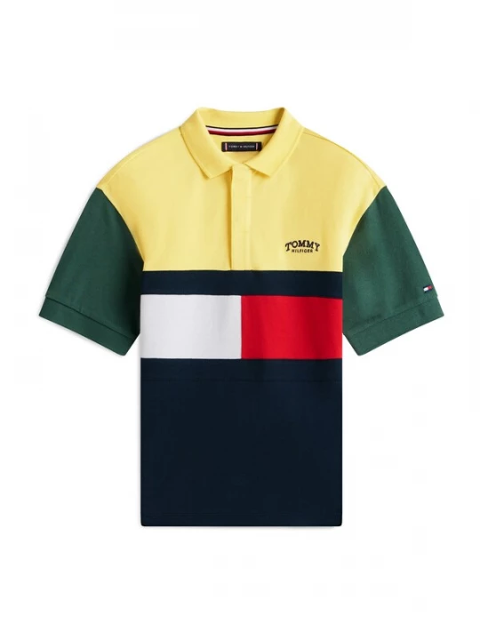 Obrázek produktu TOMMY HILFIGER Tričko tmavě modrá / žlutá / zelená / bílá