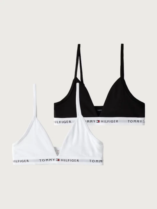 Obrázek produktu Tommy Hilfiger trojúhelníková podprsenka dětská s bavlnou 2-pack