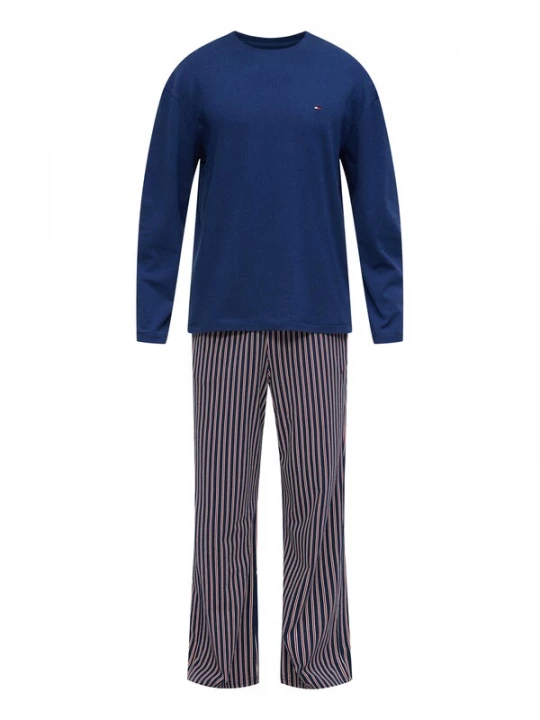 Obrázek produktu Tommy Hilfiger Underwear Pyžamo dlouhé tmavě modrá / tmavě červená / bílá