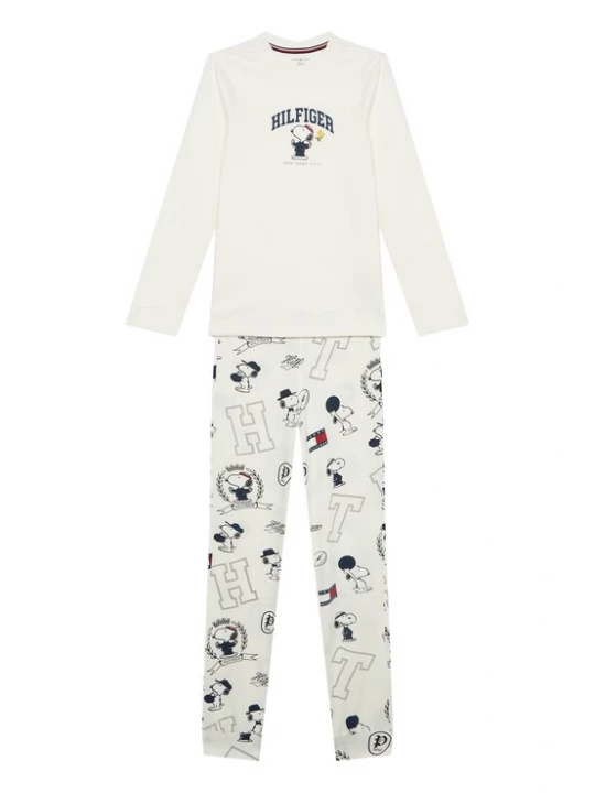 Obrázek produktu Tommy Hilfiger Underwear Pyžamo 'Snoopy' tmavě modrá / žlutá / červená / bílá