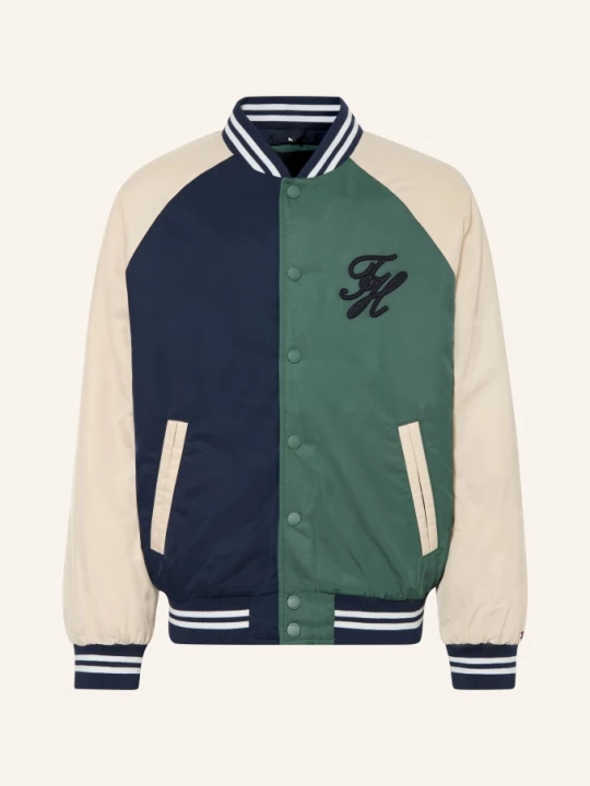 Obrázek produktu Tommy Hilfiger Univerzitní Bunda tmavě modrá / béžová / zelená