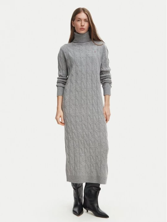 Obrázek produktu Tommy Hilfiger Úpletové šaty WW0WW46429 Šedá Slim Fit