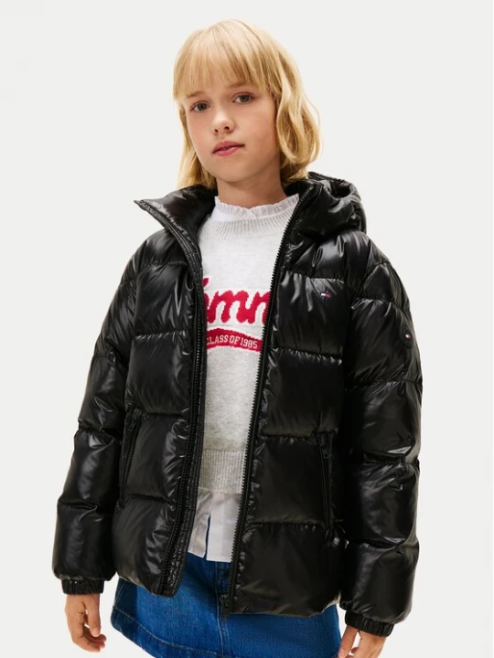 Obrázek produktu Tommy Hilfiger Vatovaná bunda Essential KG0KG08758 S Černá Regular Fit