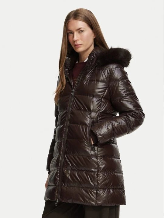 Obrázek produktu Tommy Hilfiger Vatovaná bunda WW0WW52913 Tmavě hnědá Slim Fit