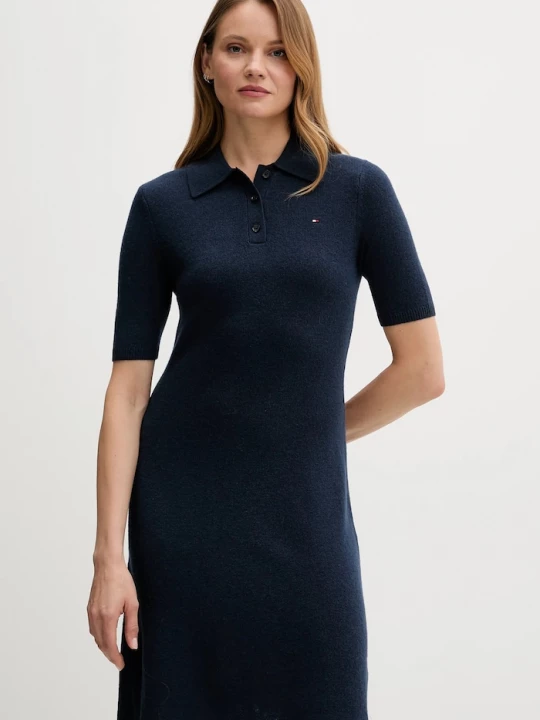 Obrázek produktu Tommy Hilfiger Vlněné šaty Tommy Hilfiger námořnická modř