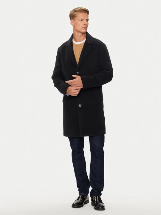 Obrázek produktu Tommy Hilfiger Vlněný kabát MW0MW36611 Černá Regular Fit