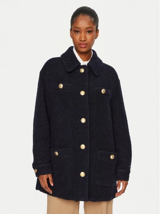 Obrázek produktu Tommy Hilfiger Vlněný kabát WW0WW43762 Tmavomodrá Regular Fit