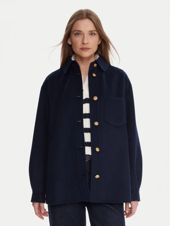 Obrázek produktu Tommy Hilfiger Vlněný kabát WW0WW46558 Tmavomodrá Relaxed Fit