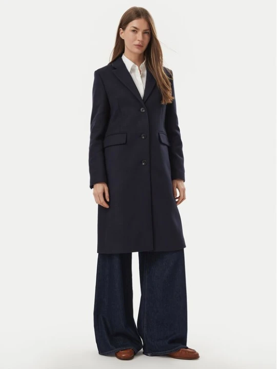 Obrázek produktu Tommy Hilfiger Vlněný kabát WW0WW51106 Tmavomodrá Slim Fit